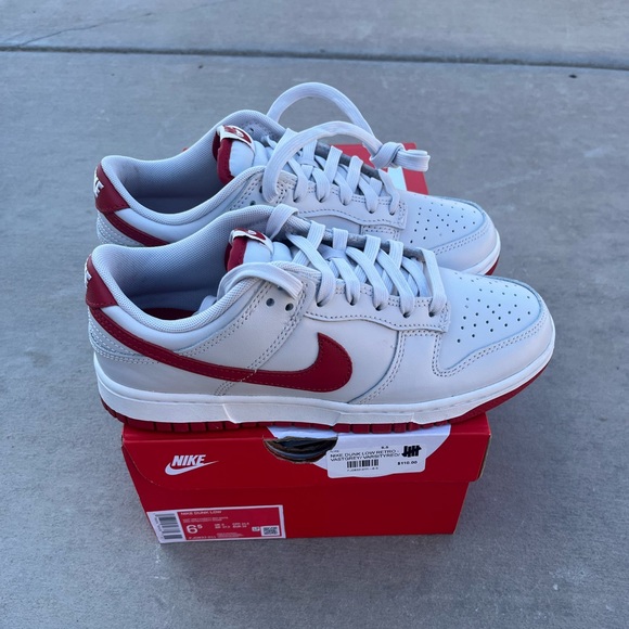 Nike Dunk Low Varsity Grey Varsity Red - Picture 1 of 7
